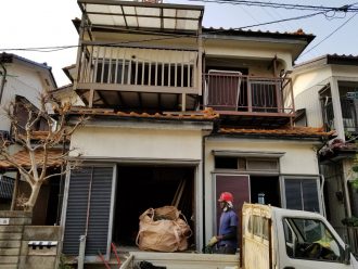 草加市西町の解体工事を行いました。